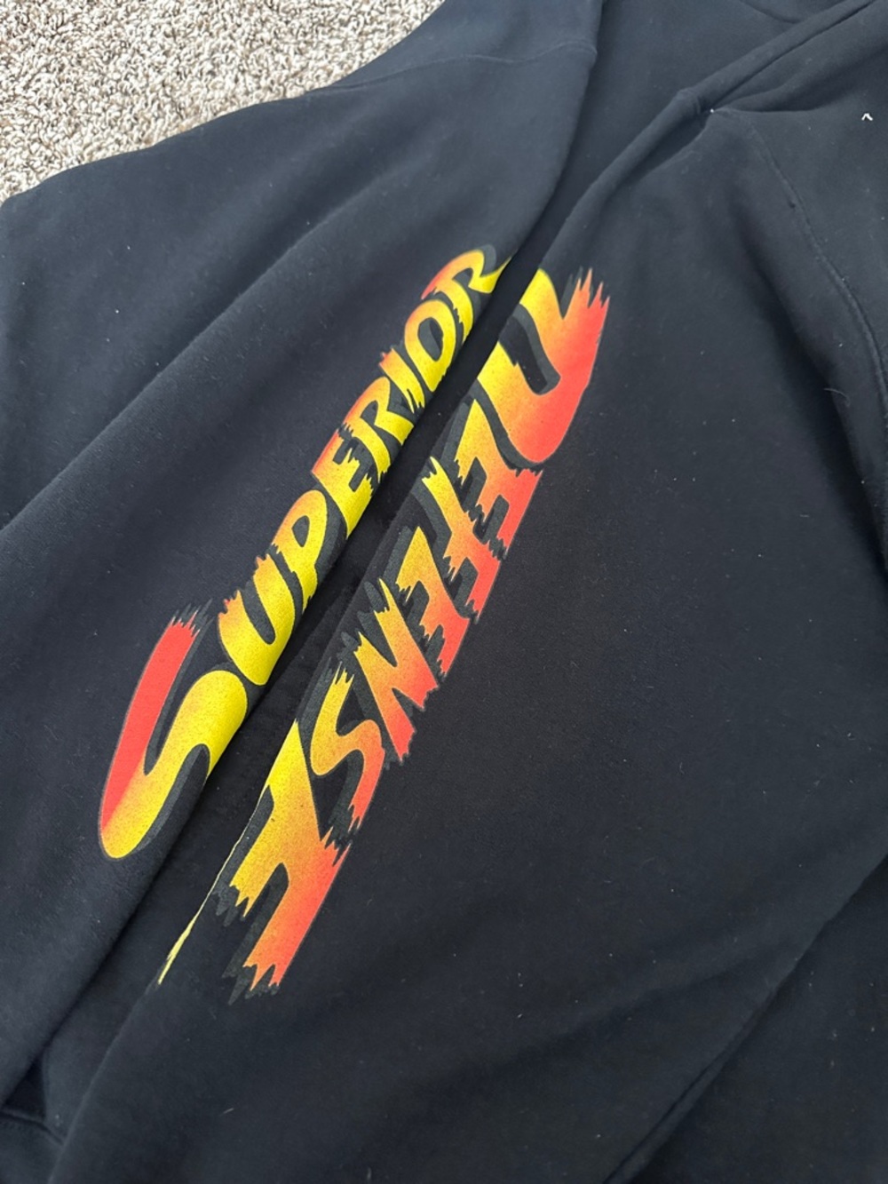 Superior Defense Street Fighter Black Hoodie - 3XL